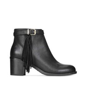 Sam Edelman CIRCUS Black Fringe Ankle Boots Booties size 8 Tassel Western Trendy